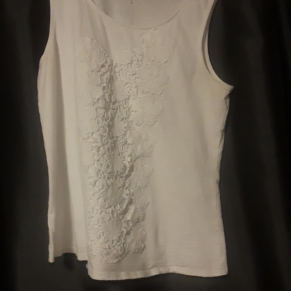White crochet tank top
